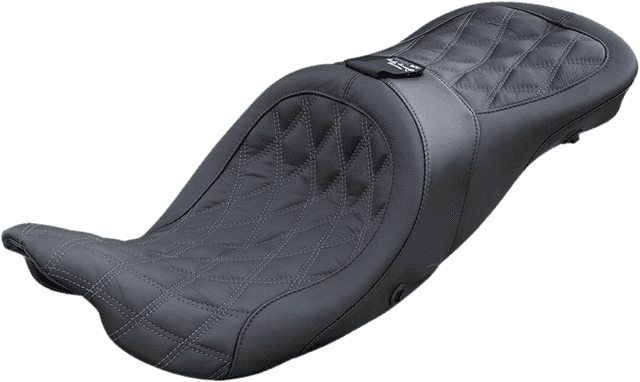 DANNY GRAY 0801-1148 Longhaul 2Up Seat - Air - w/ Driver Backrest Capability - Double Diamond w/ Gray Stitch - FL '08-'23 — image 1 of 2