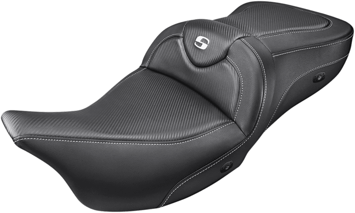 SADDLEMEN 0801-1167 Heated Roadsofa™ Seat - Carbon Fiber - without Backrest -FL '08-'24
