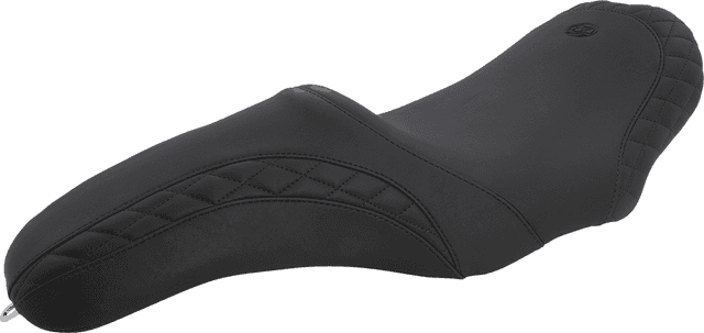MUSTANG 0801-1171 Seat - Tripper Fastback™ - Stitched w/ Small Diamond-Stitched Inlays - Black - FL '08-'25 — image 1 of 4