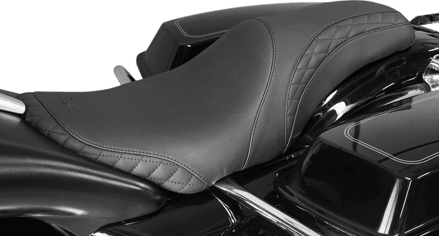 MUSTANG 0801-1171 Seat - Tripper Fastback™ - Stitched w/ Small Diamond-Stitched Inlays - Black - FL '08-'25 — image 4 of 4
