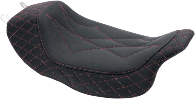 MUSTANG 0801-1185 Revere Solo Seat - Diamond - Red Stitched