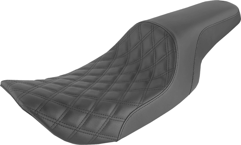 SADDLEMEN 0801-1199 Profiler Seat - Front Lattice/Rear Smooth - Black - FLHR/X '97-'07