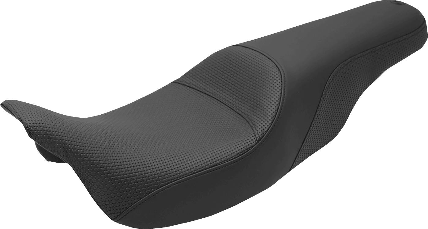 SADDLEMEN 0801-1277 Profiler™ Basketweave Seat - Black - FLH/FLT '08-'20