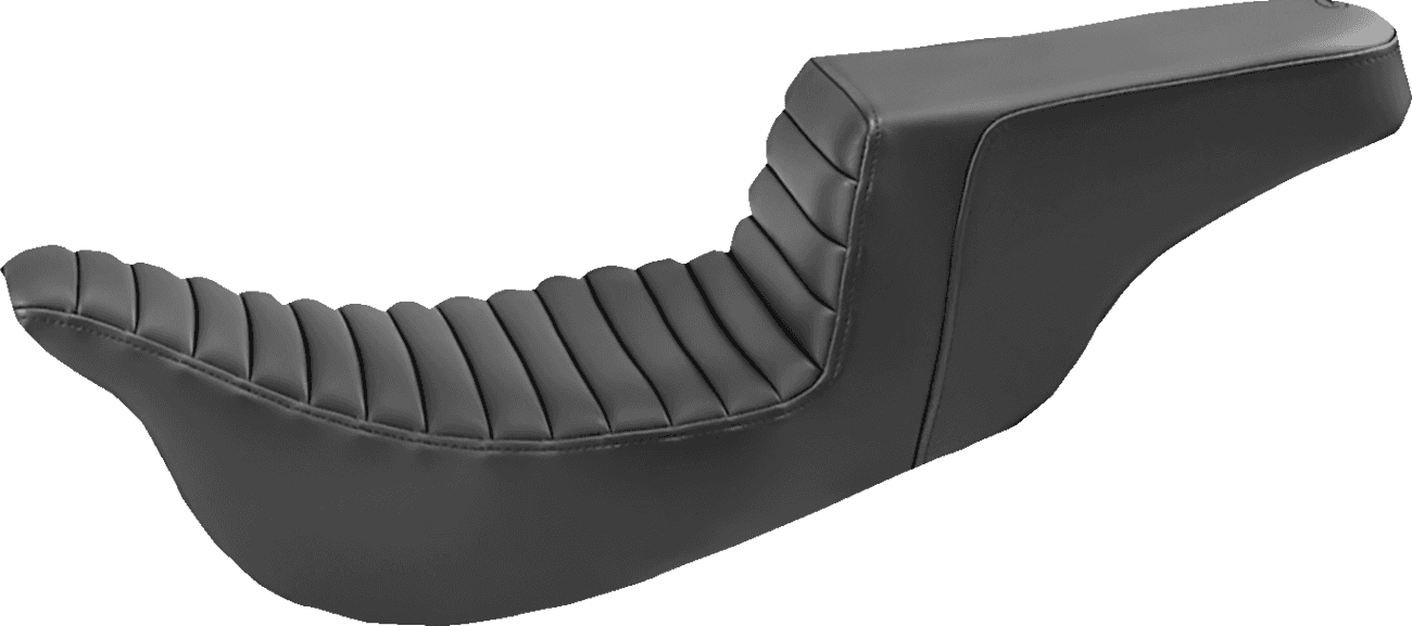 SADDLEMEN 0801-1282 Step-Up Seat - Extended Reach - Tuck-n-Roll - Black - FL '08-'24