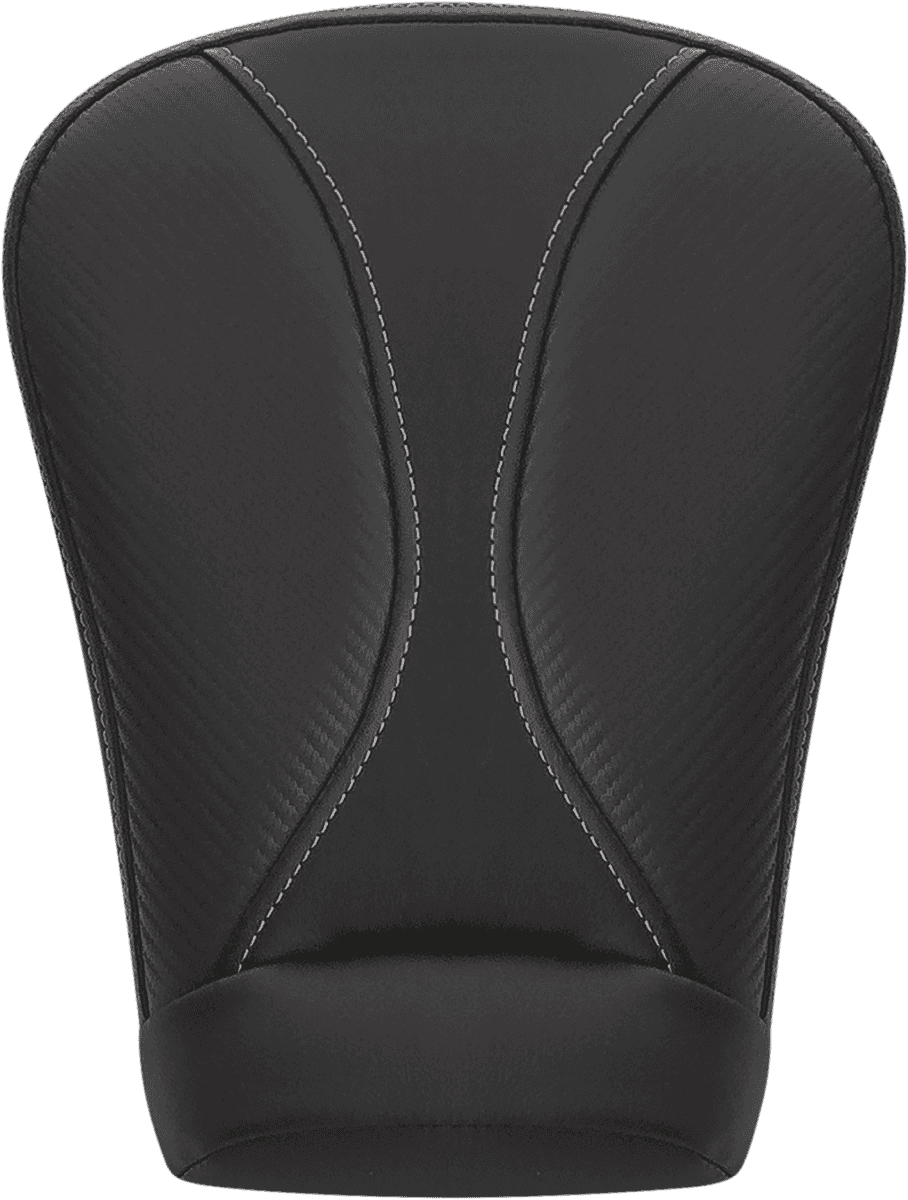 SADDLEMEN 0801-1293 Dominator Pillion Pad - Extended Reach - Black w/ Gray Stitching - FL '08-'25