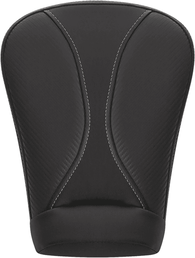 SADDLEMEN 0801-1293 Dominator Pillion Pad - Extended Reach - Black w/ Gray Stitching - FL '08-'25