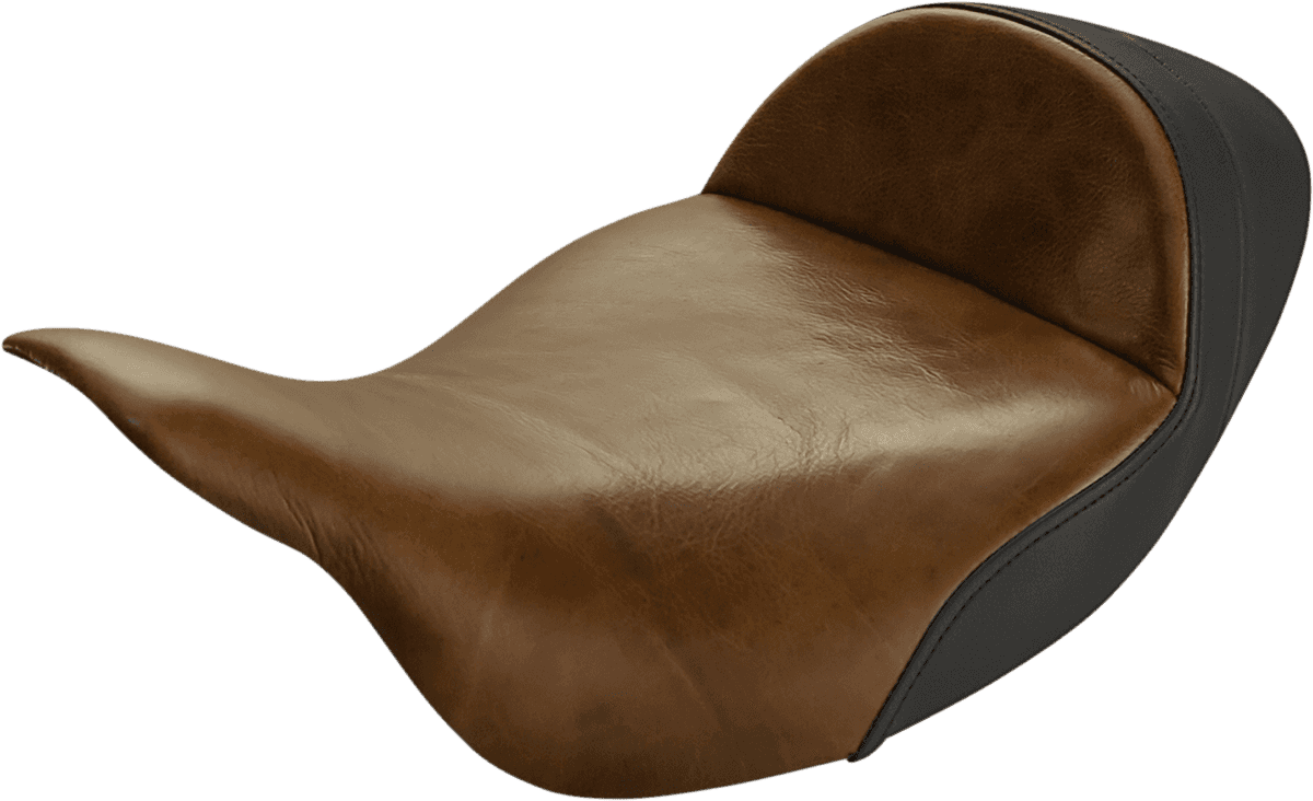 SADDLEMEN 0801-1327 Lariat Solo Seat - Extended Reach - Distressed Brown - FL '08-'24