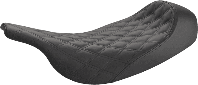 SADDLEMEN 0801-1338 Renegade™ Solo Seat - Lattice Stitched - Black - FL '97-'07
