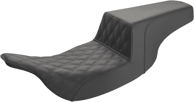 SADDLEMEN 0801-1353 Step-Up Seat - Front Lattice Stitch - Black