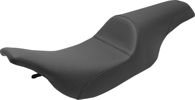SADDLEMEN 0801-1383 Profiler™ Basketweave Seat - Black - FLH/FLT '97-'07