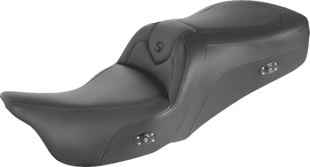 SADDLEMEN 0801-1418 Heated RoadSofa™ Seat - Without Backrest - Black W/Black Stitching