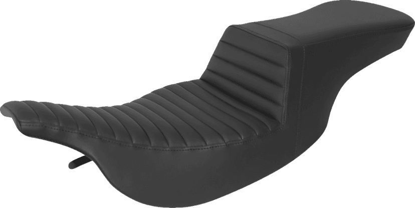SADDLEMEN 0801-1427 Tour Step-Up Seat -Tuck-n-Roll - Black - FL '97-'07