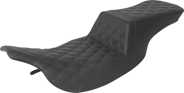 SADDLEMEN 0801-1430 Tour Step-Up Seat - Full Lattice Stitch - Black - FL '97-'07