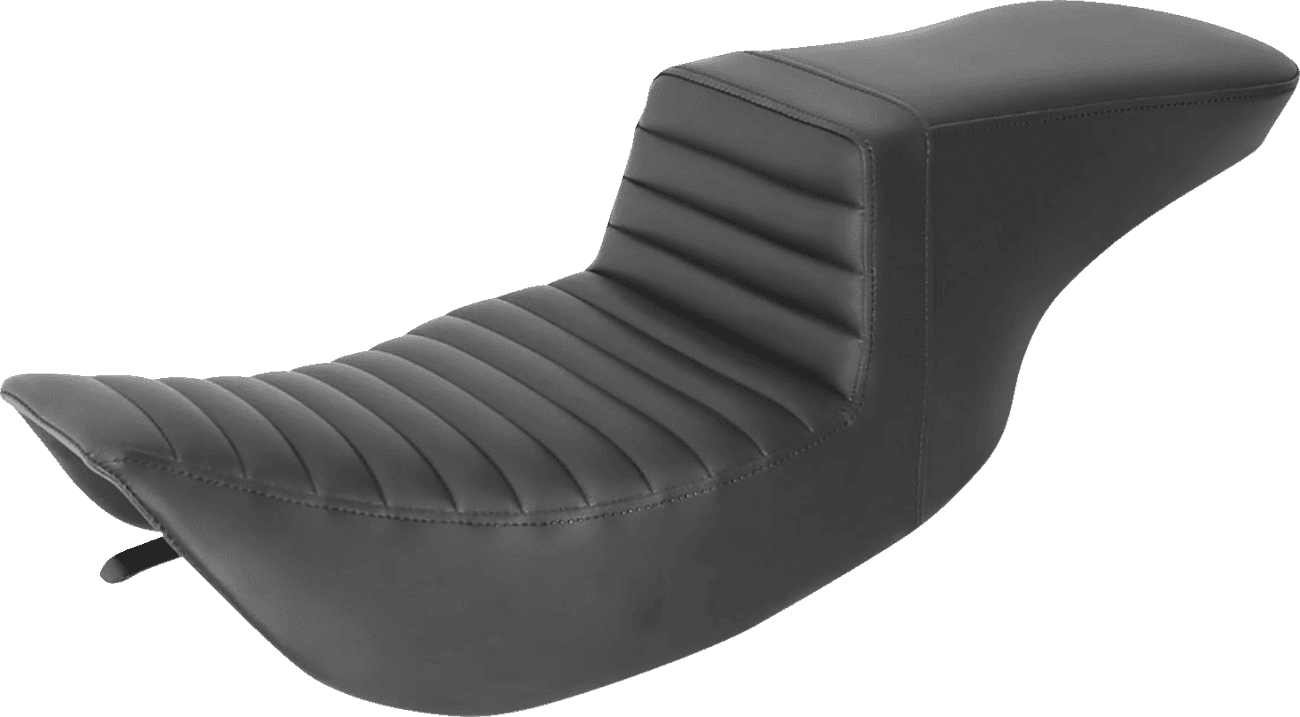 SADDLEMEN 0801-1431 Tour Step-Up Seat - Front Tuck-n-Roll - Black - FL '97-'07