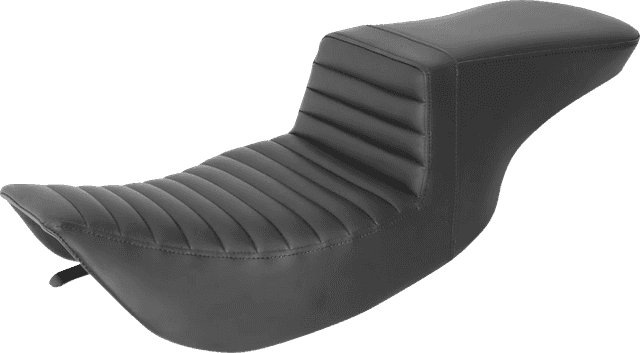 SADDLEMEN 0801-1431 Tour Step-Up Seat - Front Tuck-n-Roll - Black - FL '97-'07