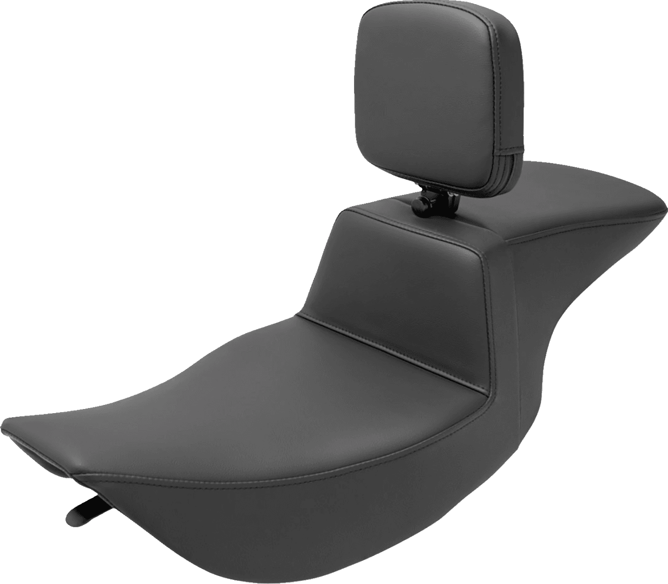 SADDLEMEN 0801-1473 Tour Step-Up Seat - Rider Backrest - Plain - FLHR/FLHX '97-'07