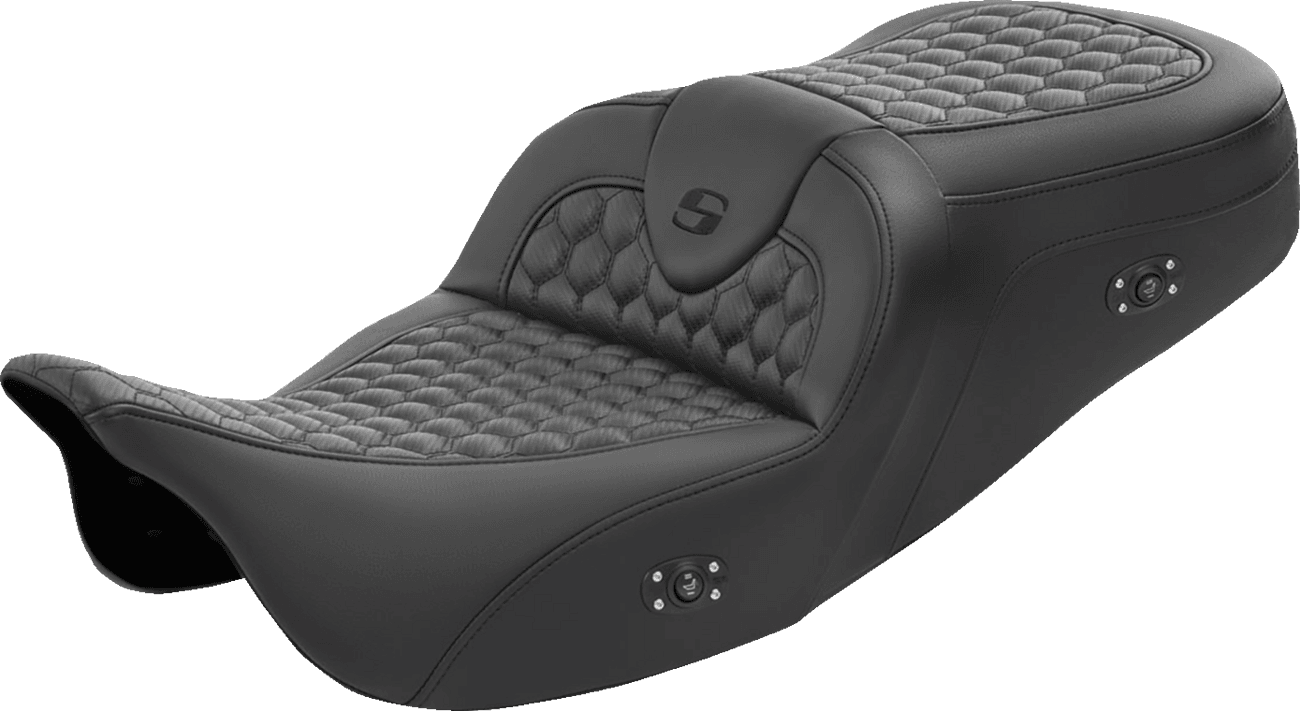 SADDLEMEN 0801-1555 RoadSofa™ Seat - Honeycomb - without Backrest - Heated - FL '08-'23
