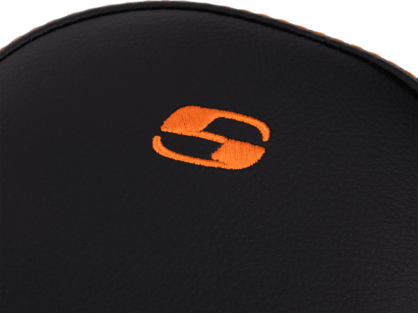 SADDLEMEN 0801-1573 Step-Up Seat - Front Lattice Stitch - Orange Stitch - FLH/FLT '08-'23 — image 2 of 3