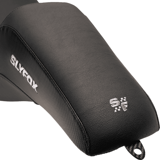 SLYFOX 0801-1615 Drifter Seat - Gray Logo - Smooth Vinyl - Carbon Fiber - FL '08-'23 — image 5 of 5