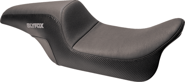 SLYFOX 0801-1615 Drifter Seat - Gray Logo - Smooth Vinyl - Carbon Fiber - FL '08-'23 — image 1 of 5