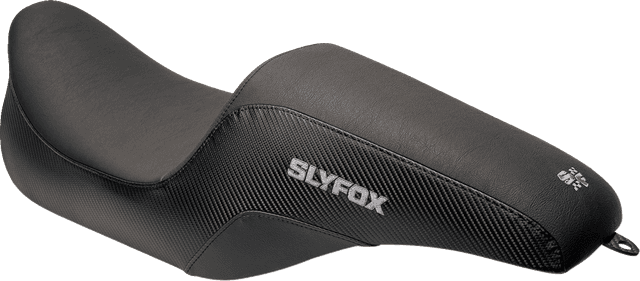 SLYFOX 0801-1615 Drifter Seat - Gray Logo - Smooth Vinyl - Carbon Fiber - FL '08-'23 — image 3 of 5