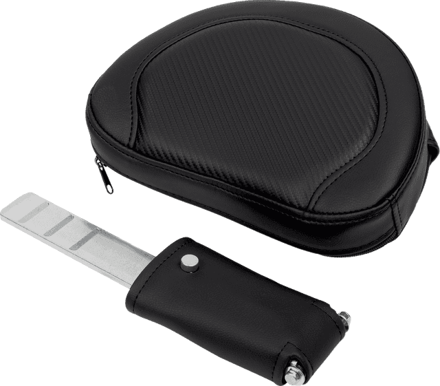 SADDLEMEN 0801-1617 Roadsofa™ Seat - with Backrest - Carbon Fiber - Black Stitch - FL '08-'19 — image 4 of 5