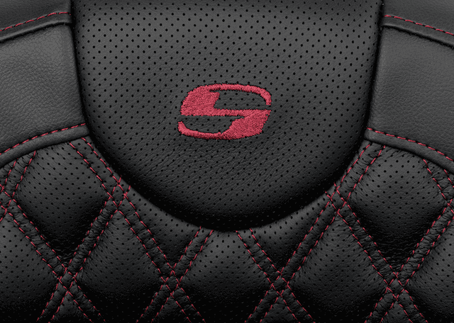 SADDLEMEN 0801-1619 Roadsofa™ Extended Reach Seat - Lattice Stitch - Wine Berry Stitch - with Backrest - FL '08-'24 — image 6 of 6