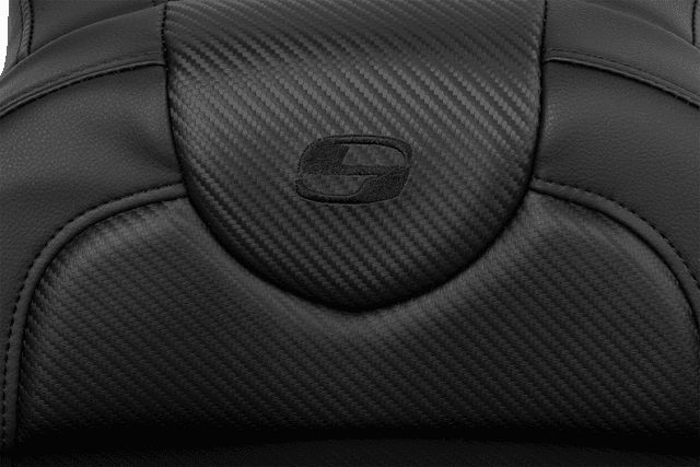 SADDLEMEN 0801-1626 Roadsofa™ Extended Reach Seat - Carbon Fiber - Black Stitch - Backrest - FL '08-'24 — image 5 of 6