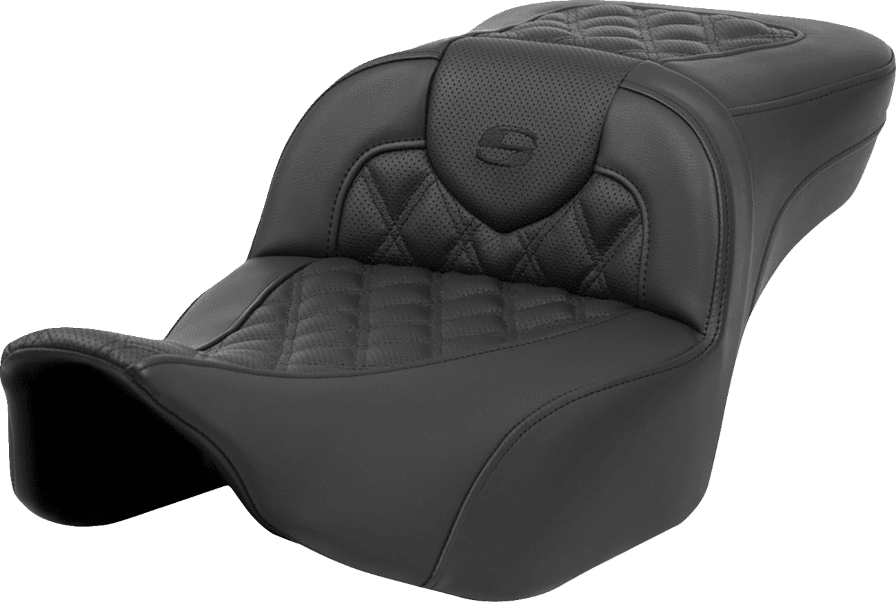 SADDLEMEN 0801-1629 Roadsofa™ Extended Reach Seat - Lattice Stitch - without Backrest - FL '23-'24