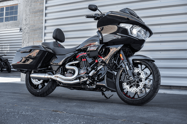 SADDLEMEN 0801-1643 RoadSofa™ Seat - Honeycomb - Red Stitch - with Backrest - FLH/FLT '08-'23 — image 6 of 6
