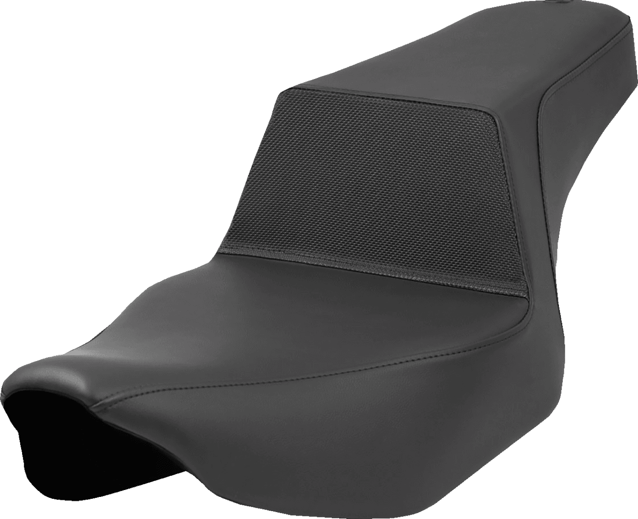SADDLEMEN 0801-1683 Step-Up Seat - Gripper Lumbar - Black - FL '23-'24