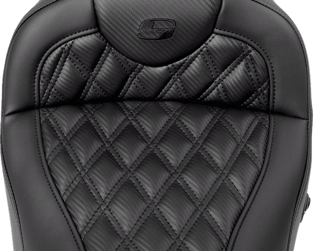 SADDLEMEN 0801-1693 Roadsofa™ Seat - without Backrest - Lattice Stitch - Carbon Fiber - FL '08-'23 — image 3 of 4