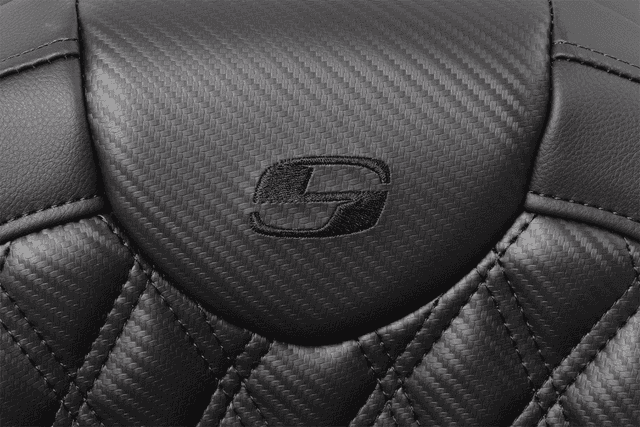 SADDLEMEN 0801-1693 Roadsofa™ Seat - without Backrest - Lattice Stitch - Carbon Fiber - FL '08-'23 — image 2 of 4