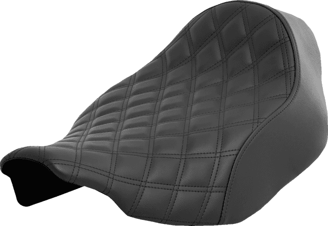 SADDLEMEN 0801-1702 Renegade™ Solo Seat - Lattice Stitched - Black - FLT/FLH '23-'24