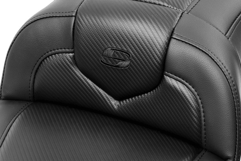 SADDLEMEN 0801-1738 RoadSofa™ Seat - Carbon Fiber - with Backrest - FLTR/FLHX '23-'24 — image 3 of 6