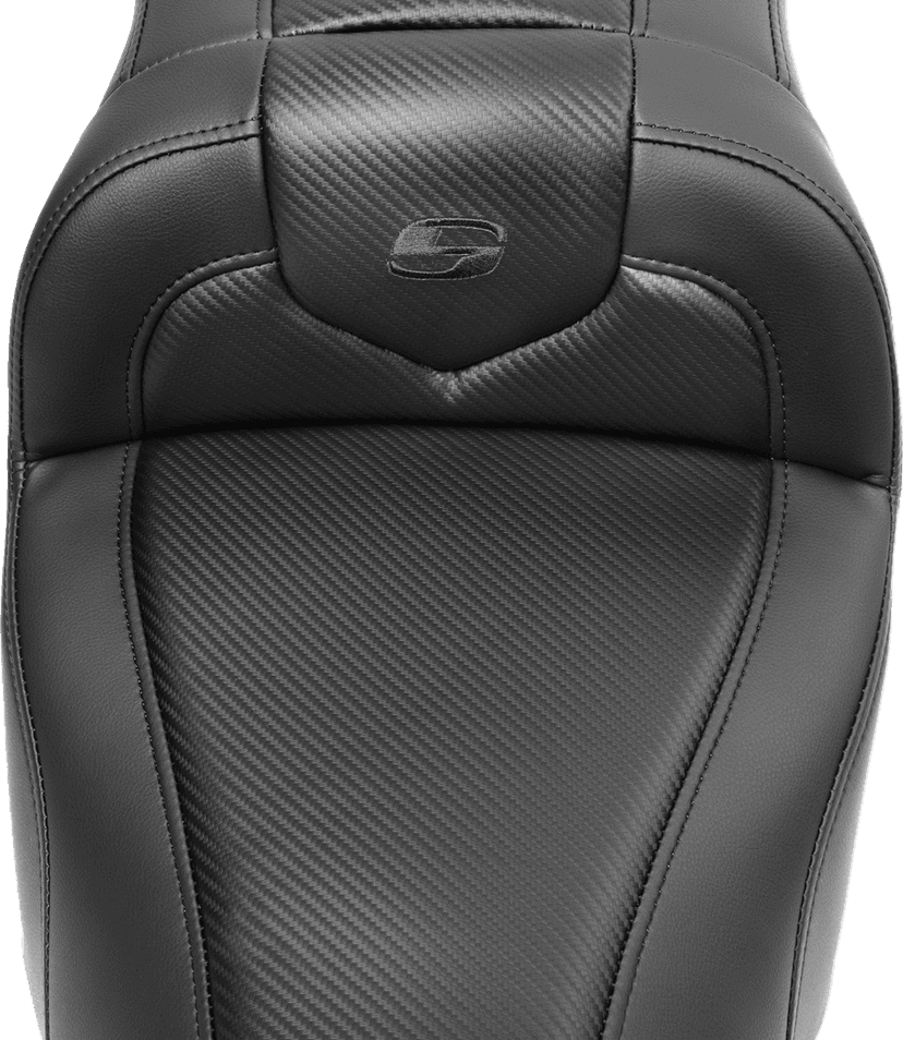 SADDLEMEN 0801-1738 RoadSofa™ Seat - Carbon Fiber - with Backrest - FLTR/FLHX '23-'24 — image 2 of 6