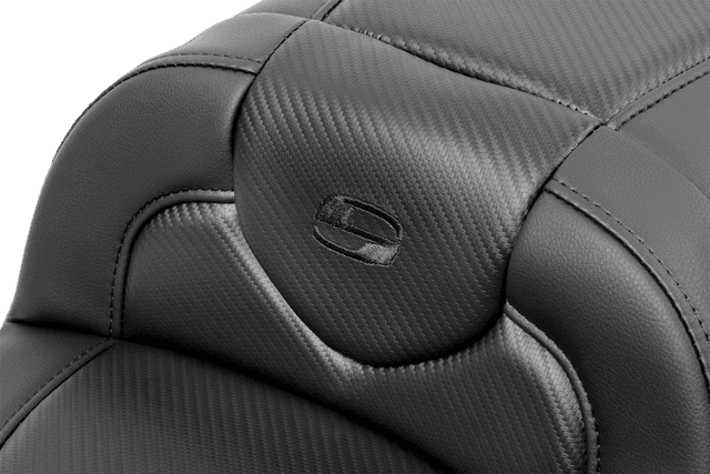 SADDLEMEN 0801-1740 Roadsofa™ Extended Reach Seat - with Backrest - Carbon Fiber - FLTR/FLHX '23-'24 — image 6 of 7