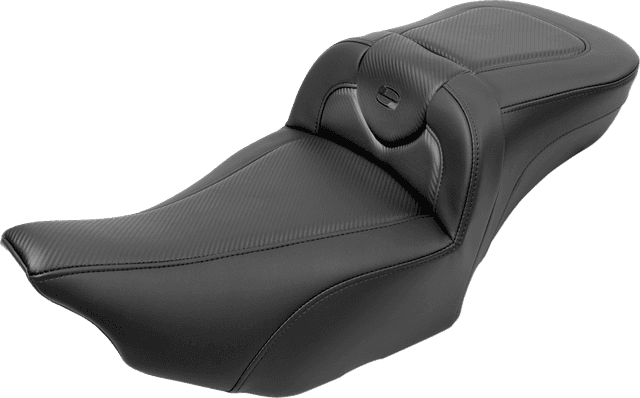 SADDLEMEN 0801-1740 Roadsofa™ Extended Reach Seat - with Backrest - Carbon Fiber - FLTR/FLHX '23-'24 — image 4 of 7