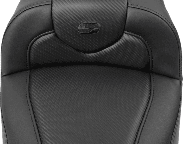 SADDLEMEN 0801-1740 Roadsofa™ Extended Reach Seat - with Backrest - Carbon Fiber - FLTR/FLHX '23-'24 — image 7 of 7