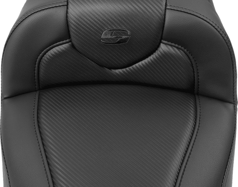 SADDLEMEN 0801-1740 Roadsofa™ Extended Reach Seat - with Backrest - Carbon Fiber - FLTR/FLHX '23-'24 — image 7 of 7