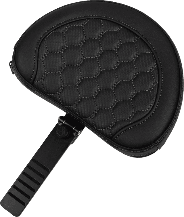 SADDLEMEN 0801-1764 Roadsofa™ Extended Reach Seat - with Backrest - Honeycomb - Dark Gray Stitch - FLTR/FLHX '23-'24 — image 3 of 6