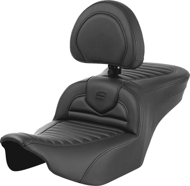 SADDLEMEN 0801-1770 Roadsofa™ Seat - with Backrest - Tuck-n-Roll - FLTR/FLHX '23-'24