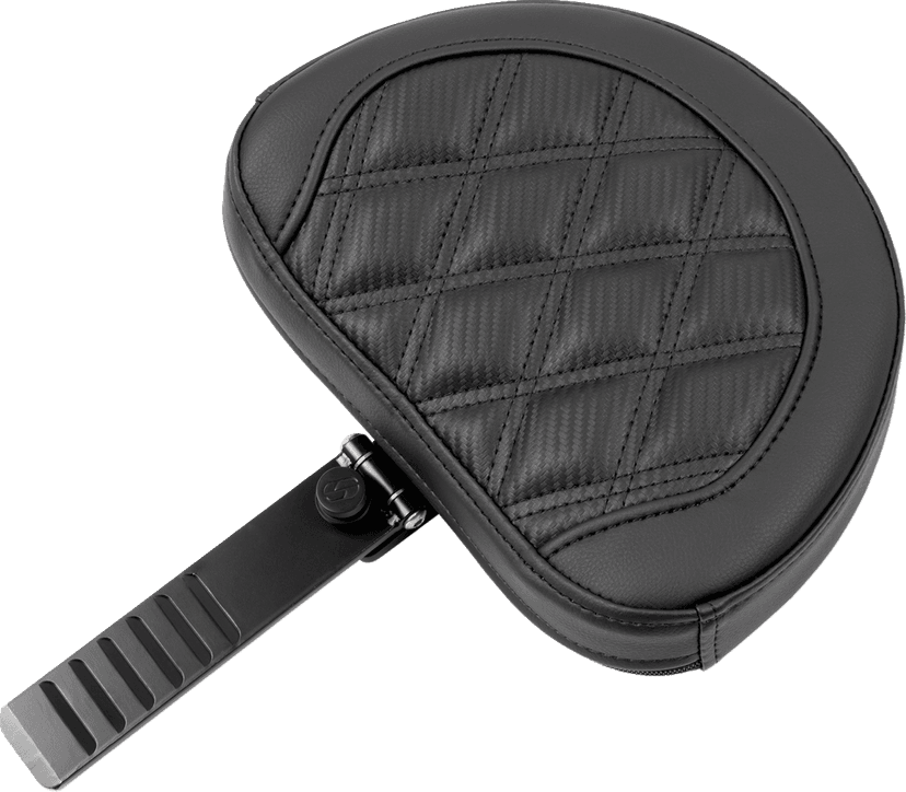 SADDLEMEN 0801-1786 RoadSofa™ Seat - with Backrest - Carbon Fiber - Lattice Stitch - FLTR/FLHX '23-'24 — image 4 of 6