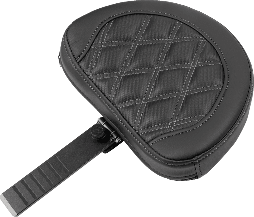 SADDLEMEN 0801-1788 RoadSofa™ Seat - with Backrest - Carbon Fiber - Lattice Stitch - Gray Stitch - FLTR/FLHX '23-'24 — image 3 of 6