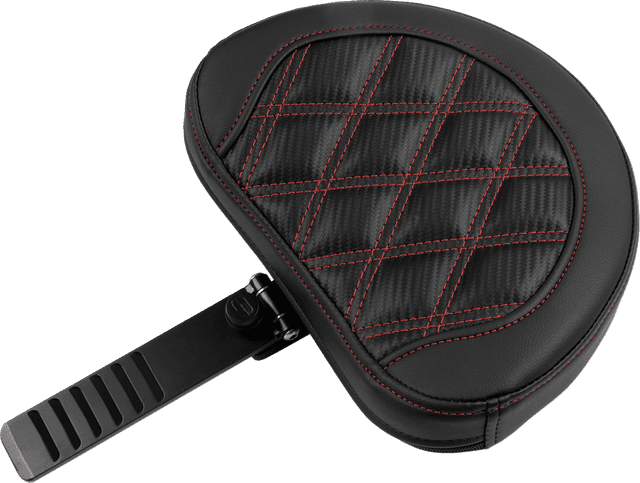 SADDLEMEN 0801-1805 Roadsofa™ Extended Reach Seat - with Backrest - Lattice Stitch - Red Stitch - FLTR/FLHX '23-'24 — image 4 of 7