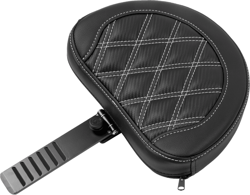 SADDLEMEN 0801-1808 Roadsofa™ Extended Reach Seat - with Backrest - Lattice Stitch - White Stitch - FLTR/FLHX '23-'24 — image 3 of 6