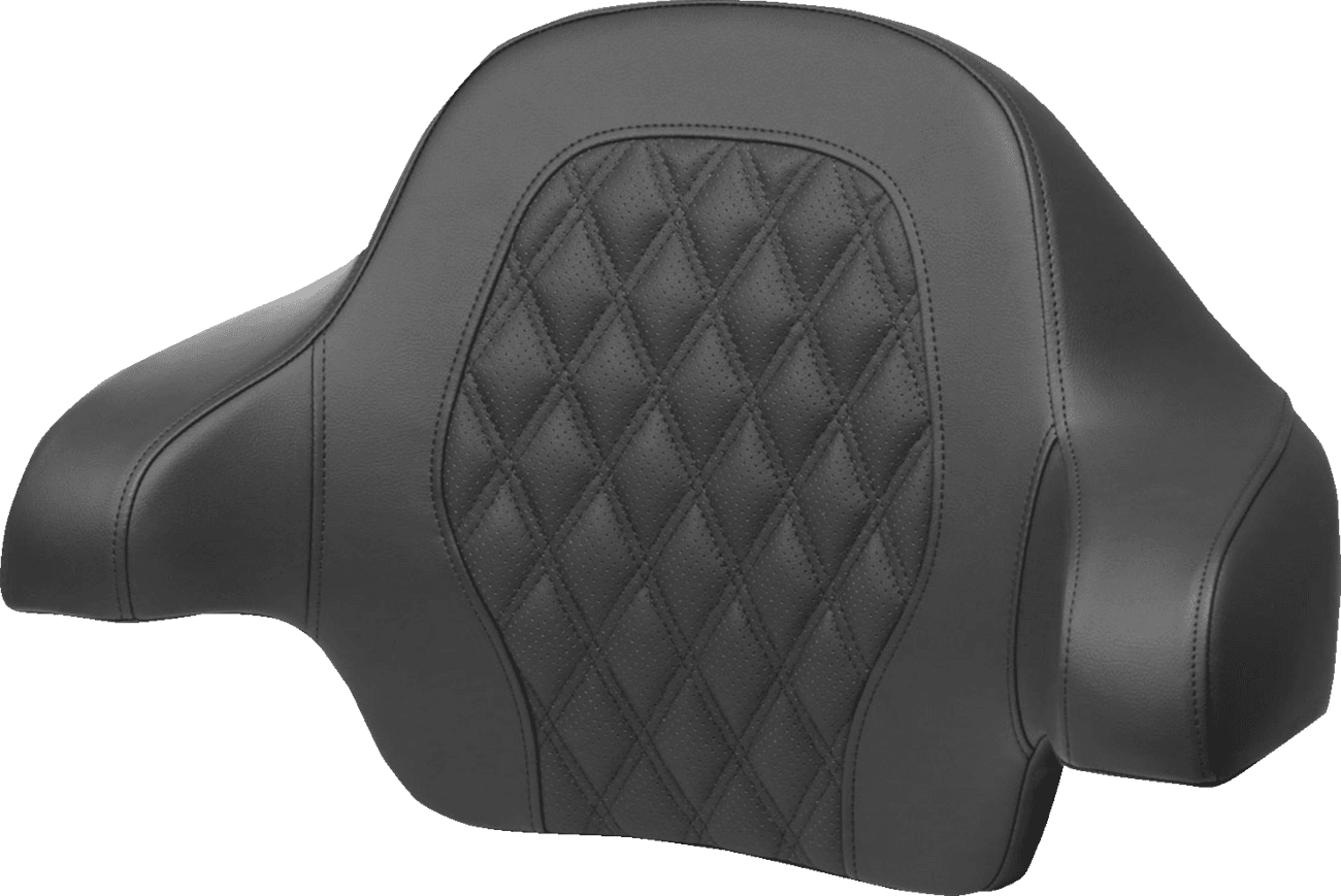 SADDLEMEN 0801-1809 Tour-Pak® Backrest Pad - Lattice Stitch - Blue Stitch - FL '14-'24
