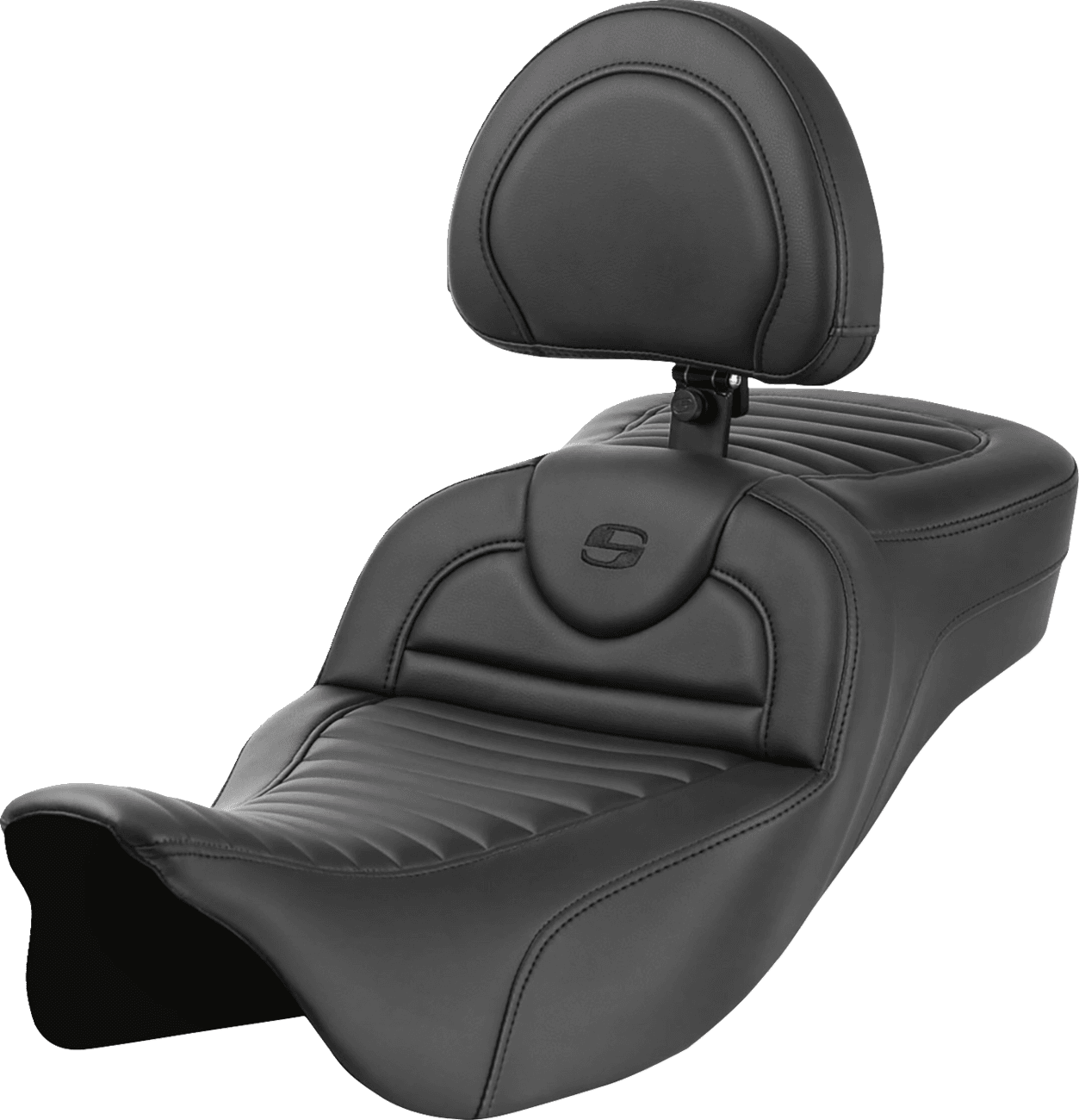 SADDLEMEN 0801-1817 Roadsofa™ Extended Reach Seat - with Backrest - Tuck-n-Roll - FL '08-'24