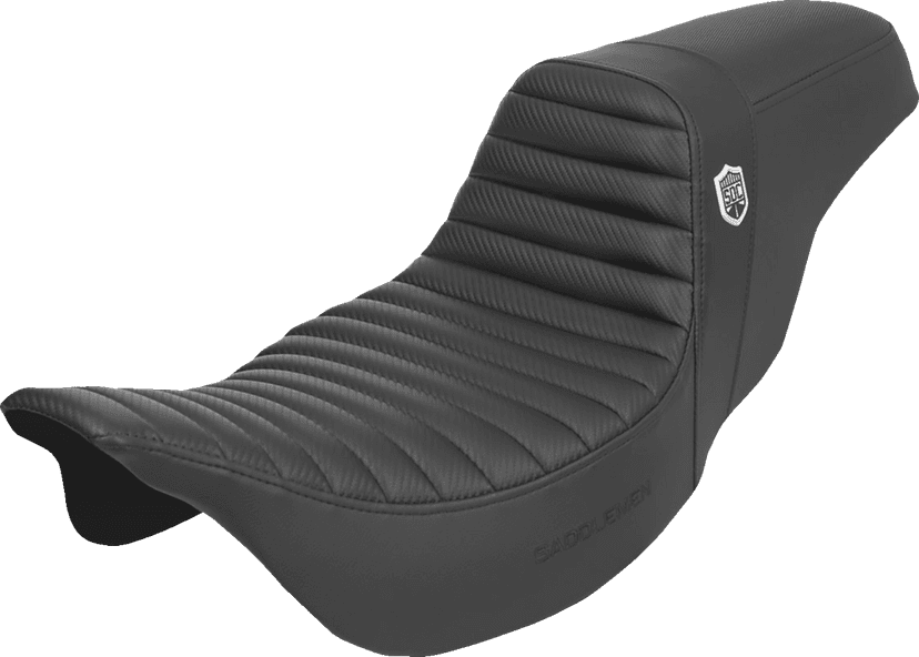 SADDLEMEN 0801-1945 Pro Series SDC Performance Seat - w/o Backrest - Tuck-n-Roll/Carbon Fiber - Gripper - FL '08-'23