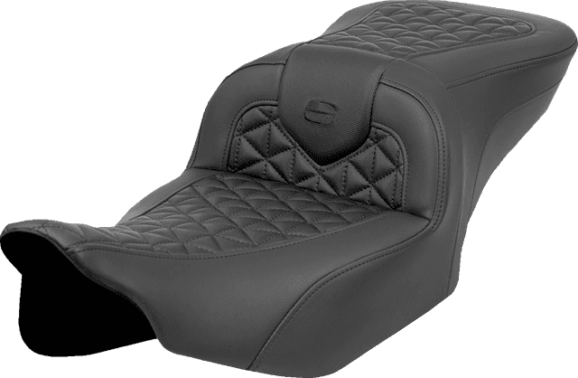 SADDLEMEN 0801-1961 RoadSofa™ Tri Gripper Seat - Standard Reach - No Backrest - FLH/FLT '23-'24